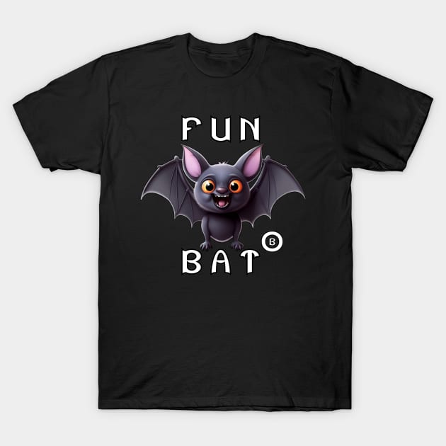 Fun Bat | Grin 'n Bat: Bat-tastic Fun | Bat Lovers T-Shirt by Ola Draws